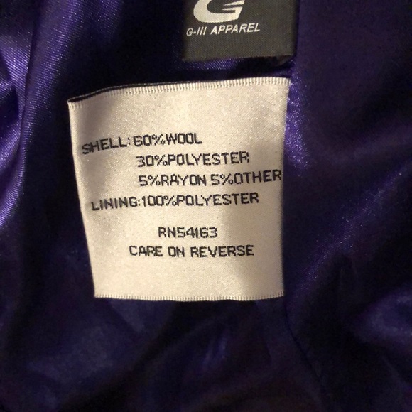 Kenneth Cole purple lined wool jacket - Picture 6 of 6